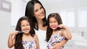 Mom and kid dental hygiene and care