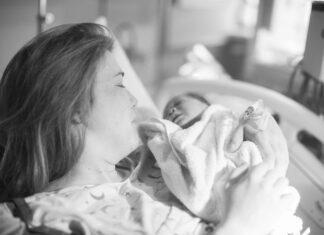 New Mom with Baby in Hospital