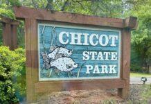 Chicot State Park Sign