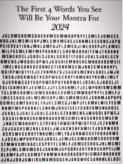 4 Words for 2024...